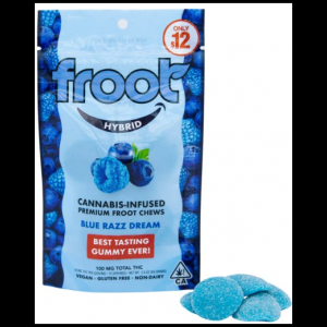 100mg Blue Razz Dream (H) Gummy By Froot